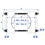 Trennmesser für Kugellager 39 - 225 mm mit Ergänzungskit für Kugellager-Abzieher