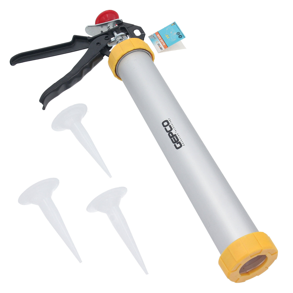 Pistolet à cartouche GEPCO en aluminium, seringue en silicone de 600 ml, pistolet à cartouche en silicone