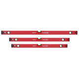 Jeu de 3 niveaux à bulle 90, 100, 150 cm, niveau, échelle de mesure, niveau de construction, aluminium 1,2 mm