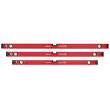 SET 3 niveaux à bulle 120 150 180 cm échelle de mesure de niveau niveau de construction aluminium 1,2 mm