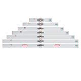 Règle GEPCO 60 - 200 cm barre de plâtrage en aluminium 2 fioles niveau à bulle
