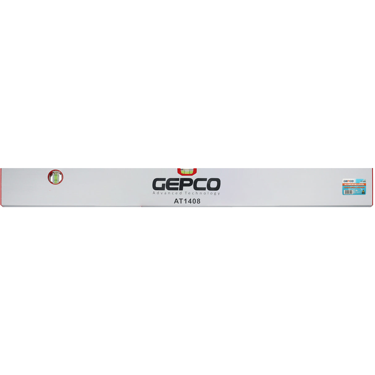 Jeu de 6 règles GEPCO 60-100-120-150-180-200 cm en aluminium, 2 fioles et niveaux à bulle