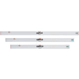 Ensemble de 3 règles GEPCO, lattes de plâtrage en aluminium de 150-180-200 cm, 2 fioles et niveaux à bulle