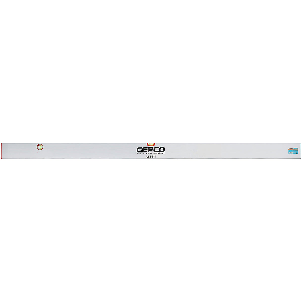 Jeu de 6 règles GEPCO 60-100-120-150-180-200 cm en aluminium, 2 fioles et niveaux à bulle