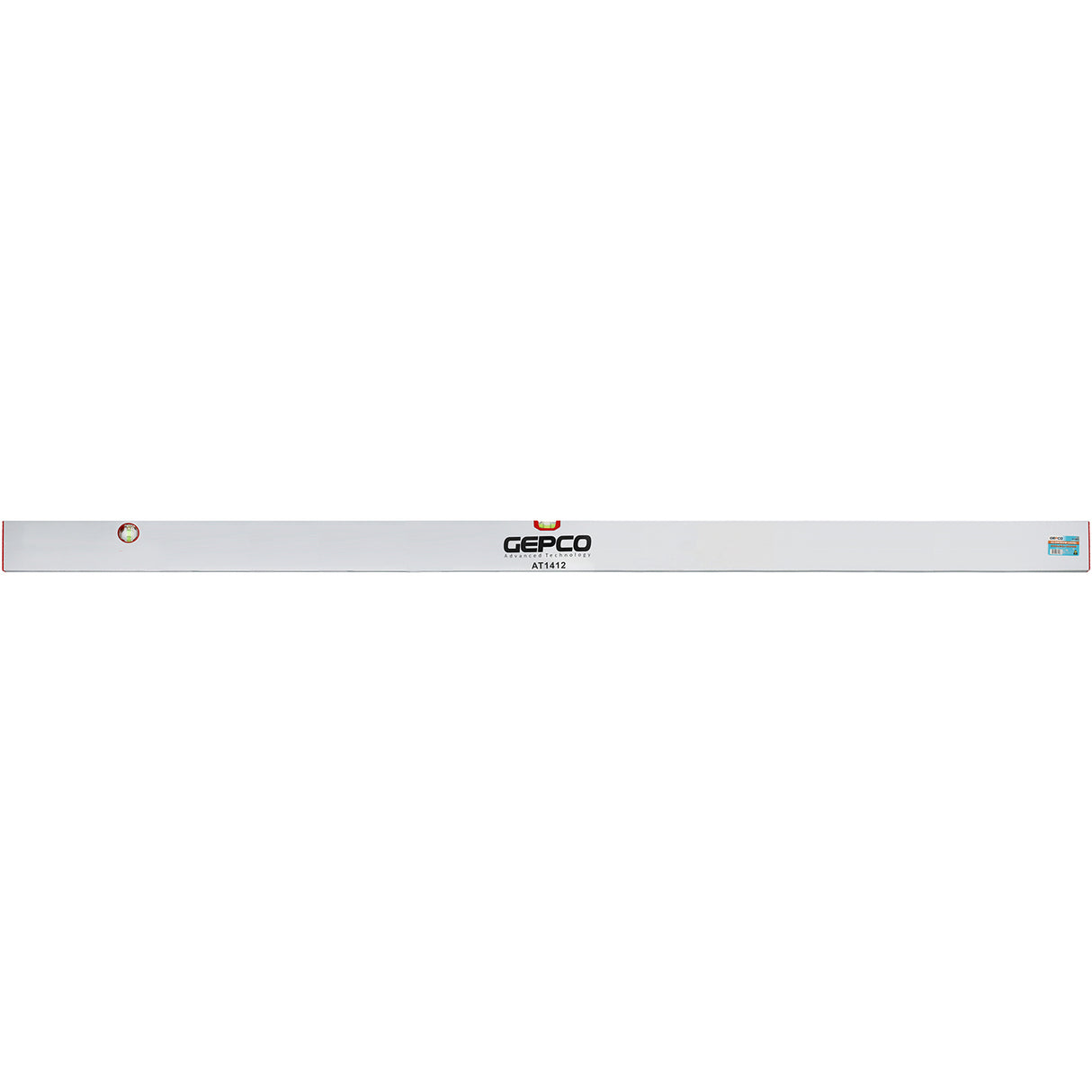 Jeu de 4 règles GEPCO 120-150-180-200 cm en aluminium, 2 fioles et niveaux à bulle