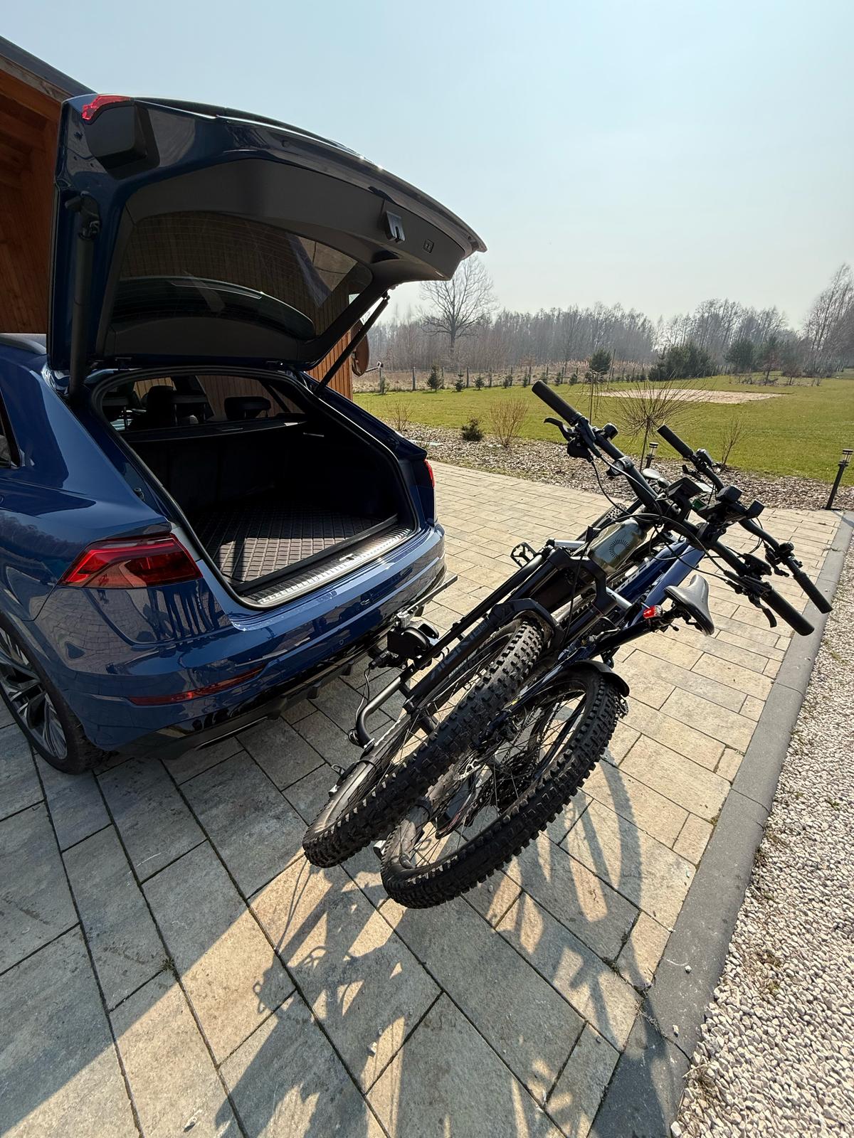 Porte-vélos GEPCO pour 2 vélos Porte-vélos arrière pour vélos électriques avec barre de remorquage 60 kg