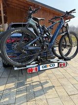 Porte-vélos GEPCO pour 2 vélos Porte-vélos arrière pour vélos électriques avec barre de remorquage 60 kg