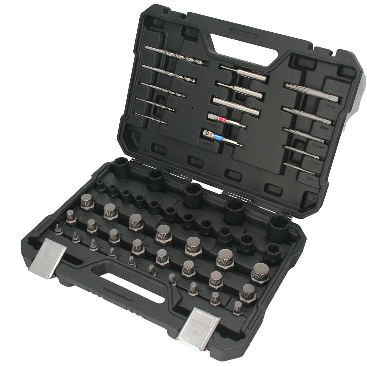 56-tlg. Ausdreher Schraubenausdreher Mutter Entferner Bolzenausdreher Werkzeug