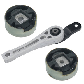 piece rear engine mount set for Audi, Seat, Skoda, and VW. Complete kit view, upper and lower mounts included.