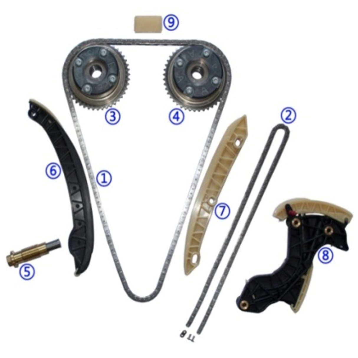 Kit de chaîne de distribution Chaîne de distribution Mercedes-Benz Classe C CLK Classe E SLK Sprinter avec VVT