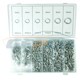 Assortiment de 1 200 anneaux à ressort M4-M12, anneaux fendus, anneaux de pliage, rondelles à ressort, bagues de verrouillage, rondelles dentées, assortiment de vis de verrouillage, rondelles de corps de boîte